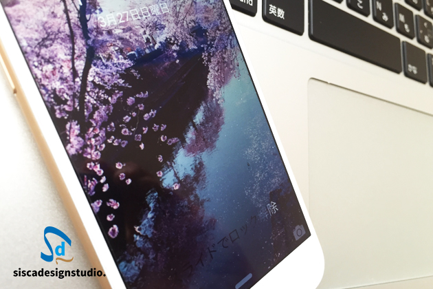 iPhoneのロック画面画像。作業日記。