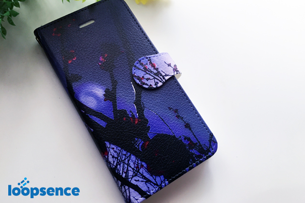 ループセンスオリジナルスマホケース手帳型　「梅-Japanese-plum-」